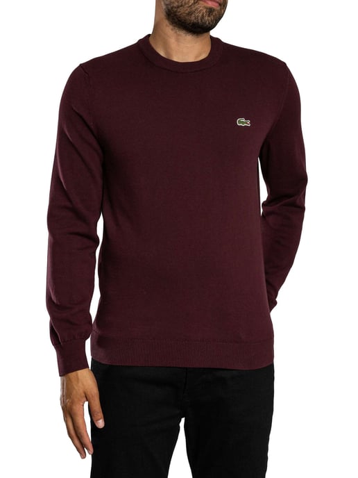 Lacoste Logo Knitted Jumper, Red - Image 1