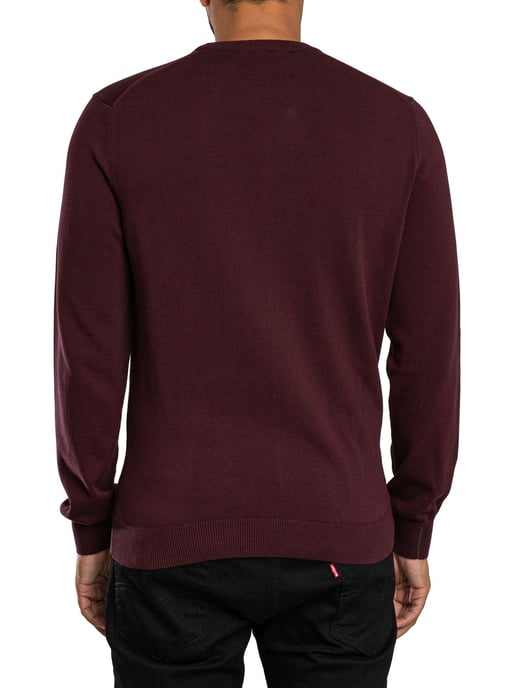 Lacoste Logo Knitted Jumper, Red - Image 3