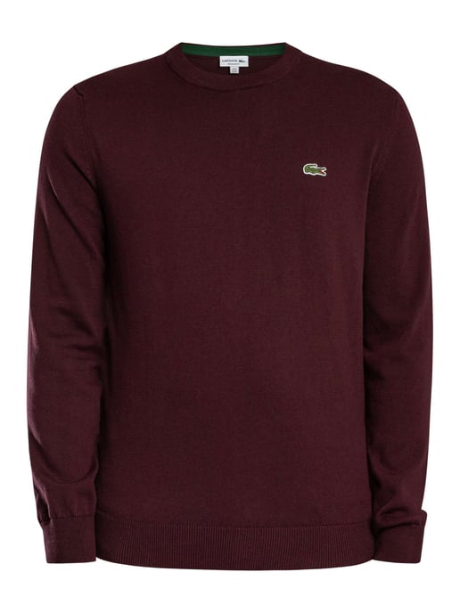 Lacoste Logo Knitted Jumper, Red - Image 5