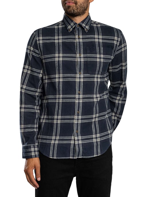 Superdry Katoenen Houthakkersshirt, Blauw - Image 1