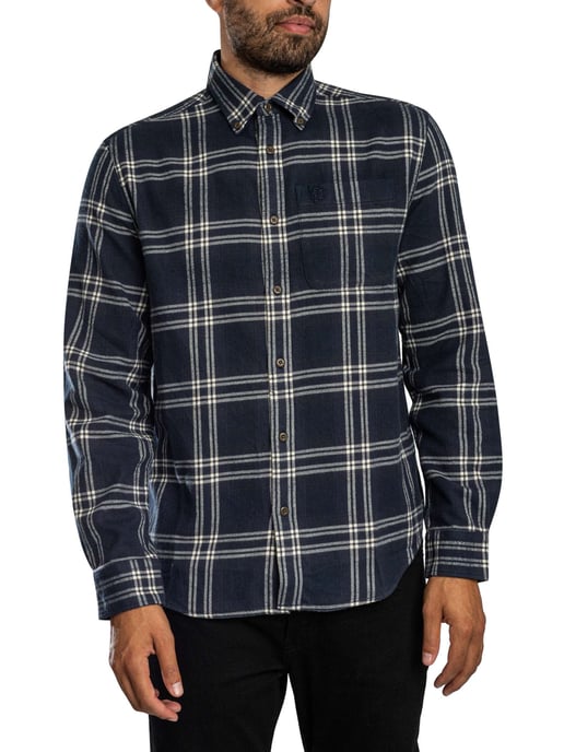 Superdry Katoenen Houthakkersshirt, Blauw - Image 2