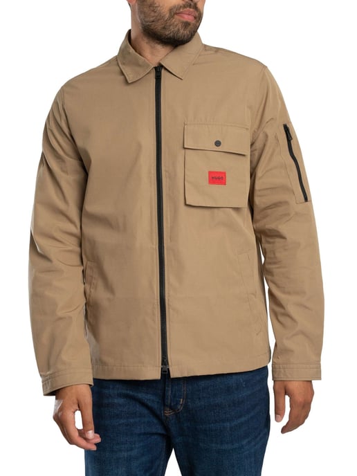 HUGO Emmond Overshirt, Bruin - Image 3