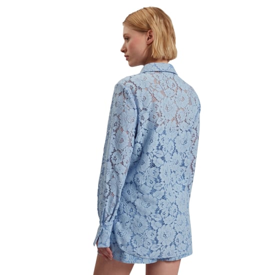 Ted Baker Gennoa Longline Lace Blue Shirt - Image 2