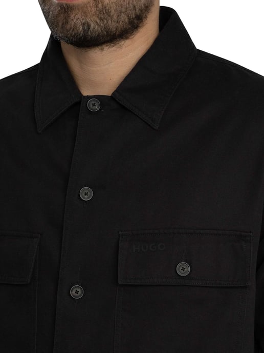 HUGO Epoldo Overshirt, Black - Image 5