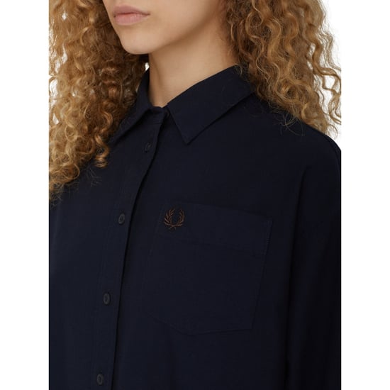 Fred Perry Overhemd Met Knoopsluiting, Marineblauwe Jurk - Image 4