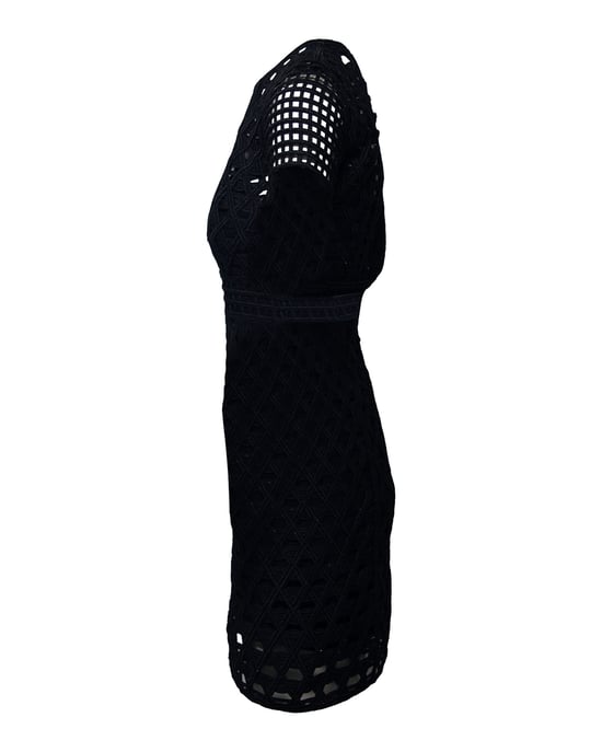 Burberry Lace Mini Dress in Black Polyamide - Image 3