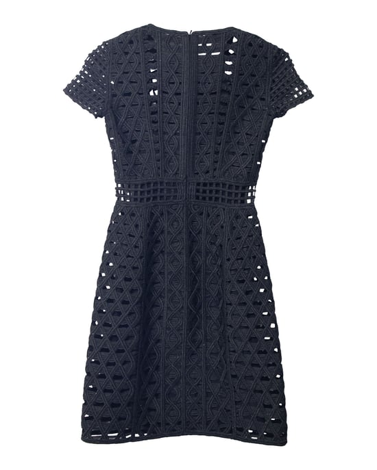 Burberry Lace Mini Dress in Black Polyamide - Image 5