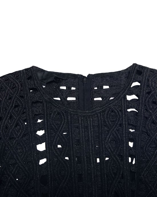 Burberry Lace Mini Dress in Black Polyamide - Image 6