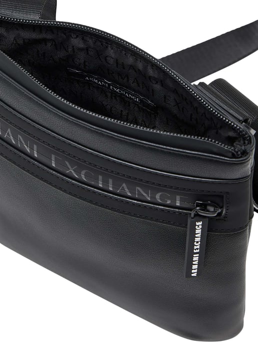 Armani Exchange Flat Crossbody Bag, Black - Image 4
