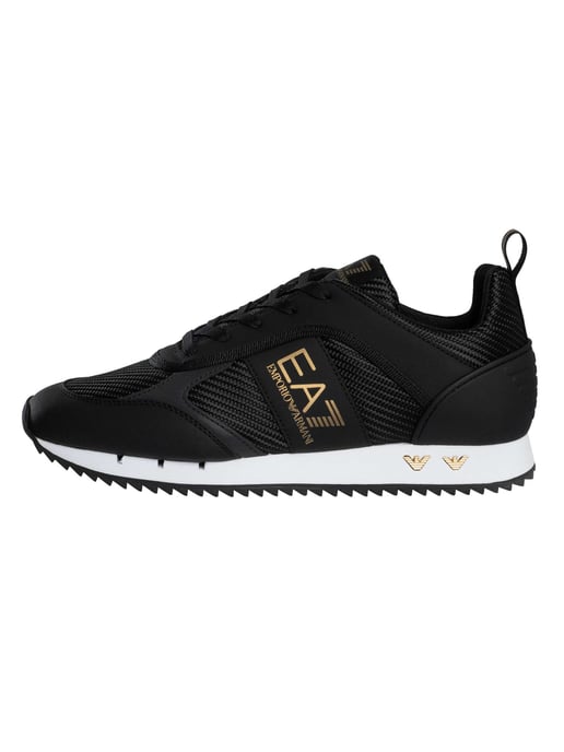 EA7 Carbon Mesh Logo Trainers, Zwart - Image 2