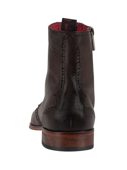 Jeffery West Leren Chelsea-Laarzen Met Rits, Bruin - Image 5