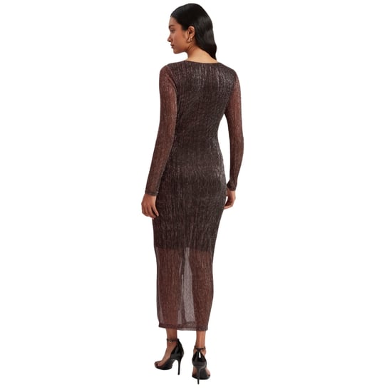 Ted Baker Anthers Metallic Bodycon Jurk Met Plooien In Roze - Image 4