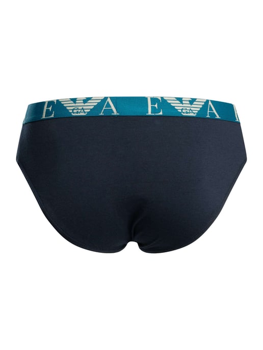Emporio Armani 3-Paks Briefs, Blauw - Image 6