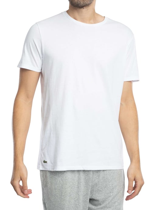 Lacoste 3 Pack Crew Lounge T-Shirts, White - Image 2