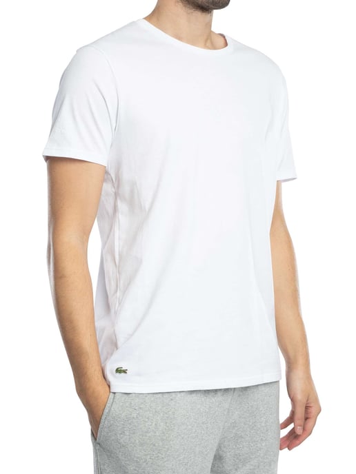 Lacoste 3 Pack Crew Lounge T-Shirts, White - Image 3