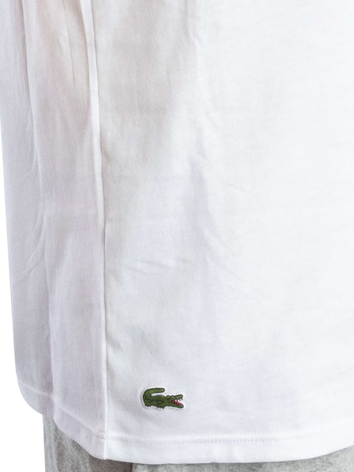 Lacoste 3 Pack Crew Lounge T-Shirts, White - Image 5