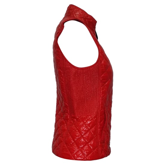 Burberry Quilted Zip-Up Down Vest in Red Polyamide - Image 2