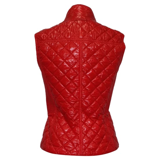 Burberry Quilted Zip-Up Down Vest in Red Polyamide - Image 3