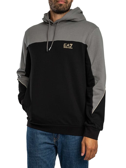 EA7 Tweekleurige Pullover Hoodie, Grijs - Image 2