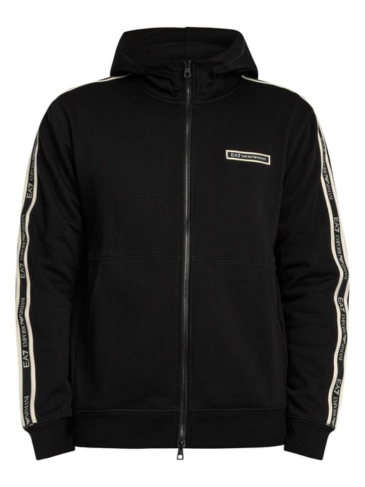 EA7 Hoodie Met Ritsvak Met Logo, Zwart - Image 6