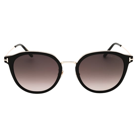 Tom Ford Zonnebril Met Bruin Verloopglazen En Glanzend Zwarte Afwerking - Image 1