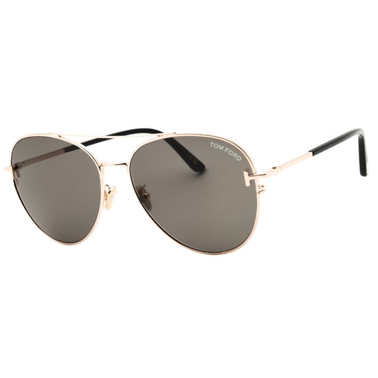 Tom Ford Shiny Rose Gold Smoke Lensed Sunglasses - Image 2