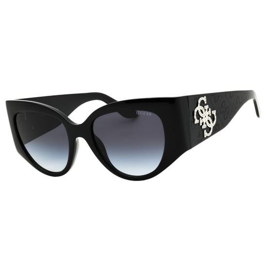 Guess Shiny Black Oval Sunglasses - Image 2