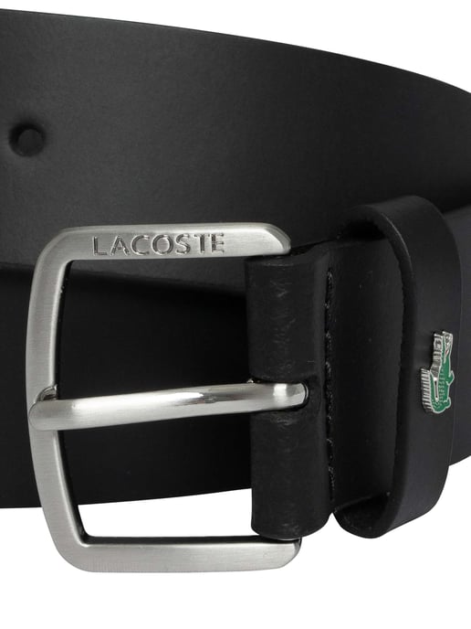 Lacoste Gladde Leren Riem, Zwart - Image 2