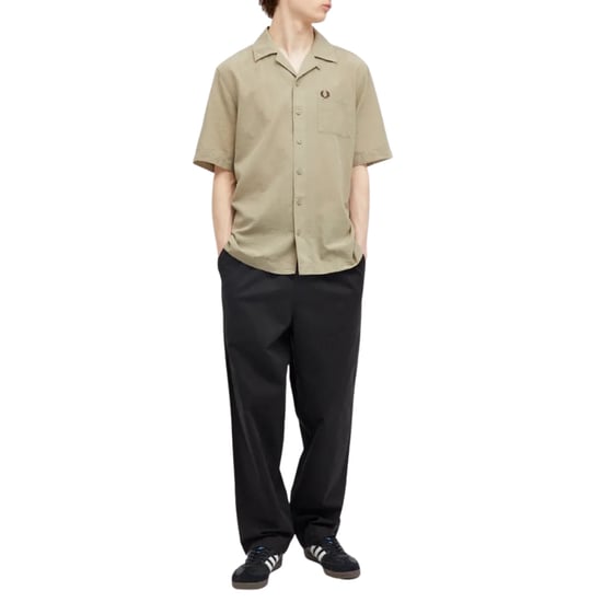 Fred Perry Getextureerd Lichtgewicht Warmgrijs Vakantiehemd - Image 5