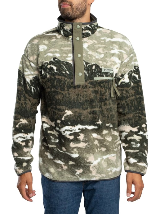 Columbia Helvetia II Bedrukte Fleece Met Halve Drukknopen, Groen - Image 1