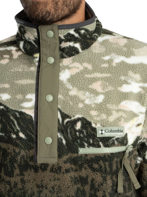Columbia Helvetia II Bedrukte Fleece Met Halve Drukknopen, Groen - Image 4