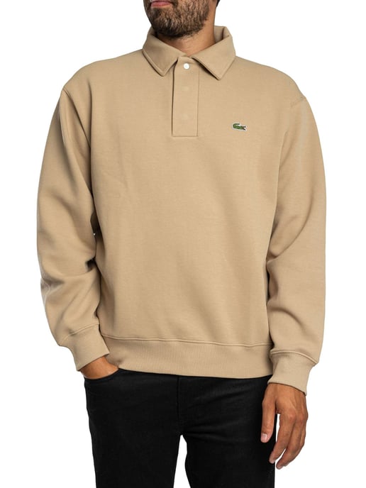 Lacoste Poloshirt Met Lange Mouwen En Logo, Beige - Image 2