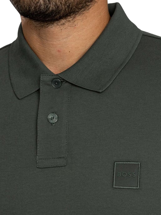 BOSS Passerby Longsleeved Polo Shirt, Green - Image 4