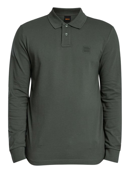BOSS Passerby Longsleeved Polo Shirt, Green - Image 5