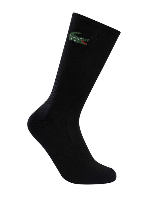 Lacoste 3 Pack Crew Socks, Black - Image 3