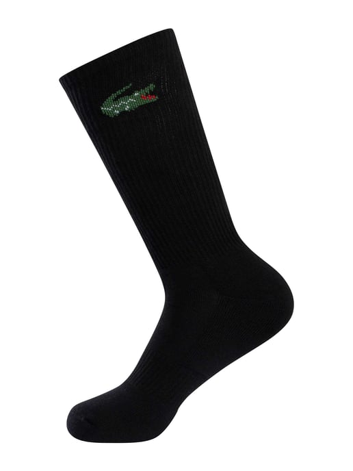 Lacoste 3 Pack Crew Socks, Black - Image 4
