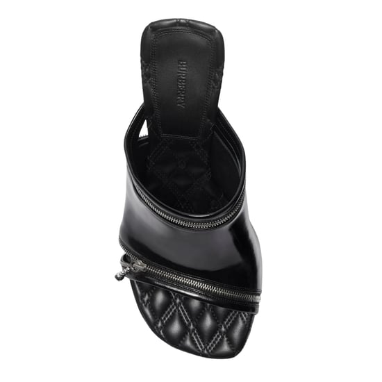 Burberry Peep Heeled Mules Zwarte Hakken - Image 4