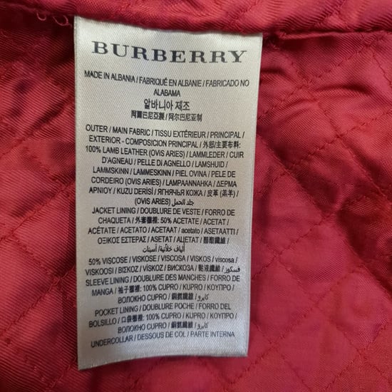 Burberry Quilted Accent Biker Jacket in Black Lamb Leather - Image 5