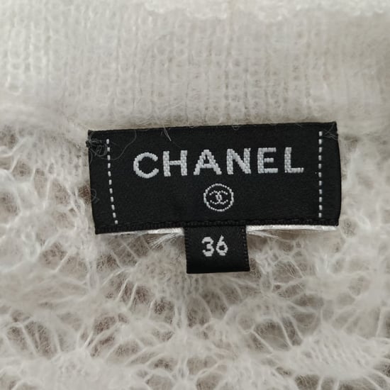 Chanel Two-Tone Lace Midi Dress in Black Wool - Image 4