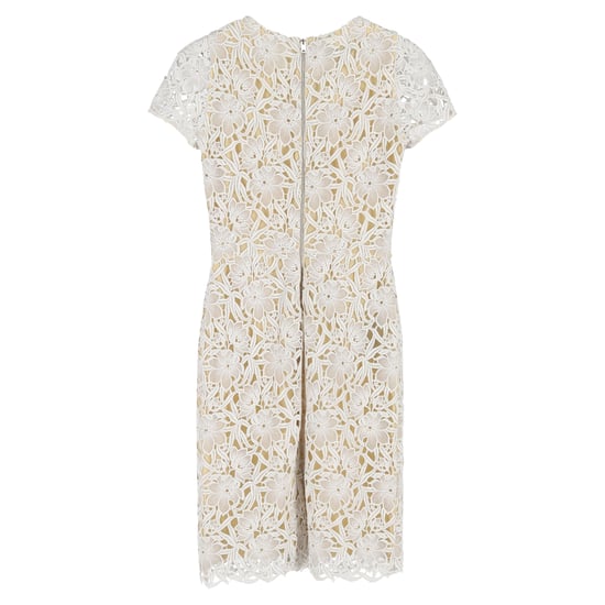 Burberry Prorsum Lace Detailed Knee-Length Dress in White Cotton - Image 2