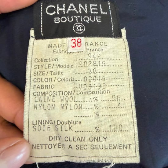 Chanel Evening Jacket and Skirt in Navy Blue Wool - Image 4