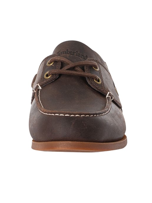 Timberland Cedar Bay Leather Boat Shoes, Brown - Image 4