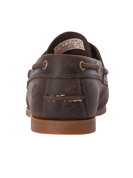 Timberland Cedar Bay Leather Boat Shoes, Brown - Image 5