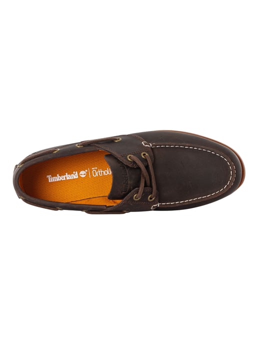 Timberland Cedar Bay Leather Boat Shoes, Brown - Image 6