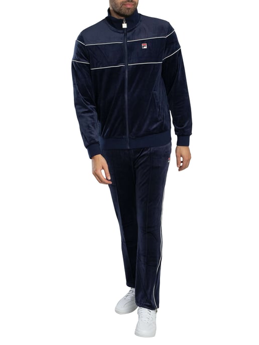Fila Fio Velours Rechte Joggingbroek, Blauw - Image 6