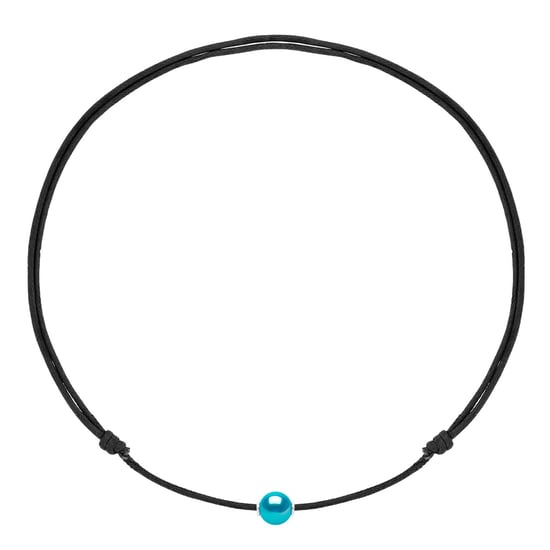 Necklace Genuine Freshwater Cultured Pearl Round 10-11 mm DARK BLUE — Sterling Silver 925 — 50 cm — Men - Image 1