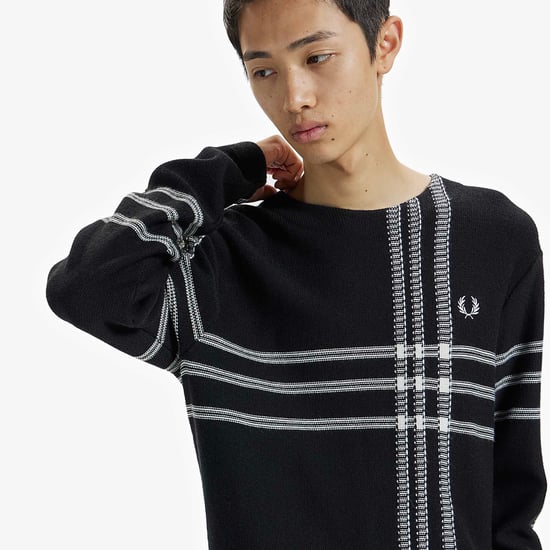 Zwarte Tartan Fred Perry Trui - Image 3
