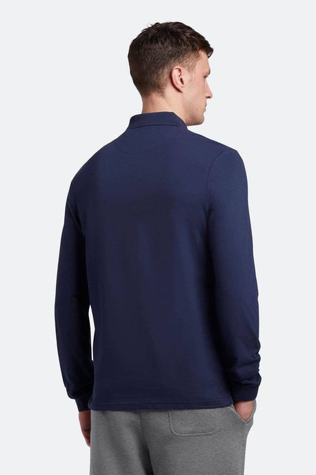 Lyle & Scott Polo shirt met lange mouwen in Marine - Image 4