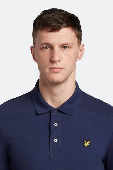 Lyle & Scott Polo shirt met lange mouwen in Marine - Image 5