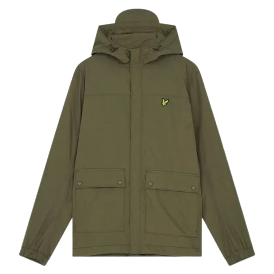 Lyle & Scott groene jas met capuchon en zak - Image 1